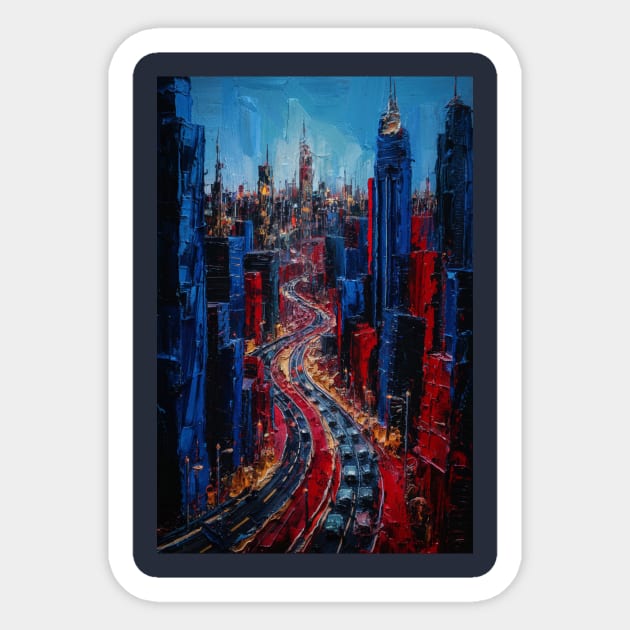 Urban Sprawl Sticker by JimDeFazioPhotography